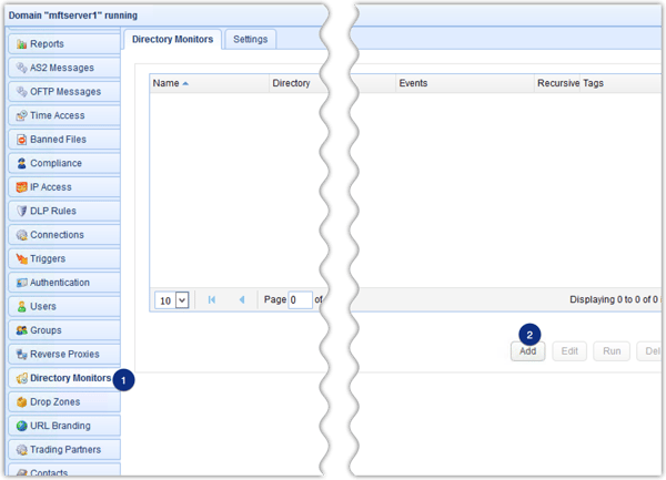 directory monitor for sftp server